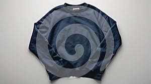 The navy blue sweatshirt.AI generated image