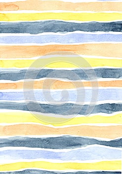 navy blue, yellow and orange abstract line color watercolor background.