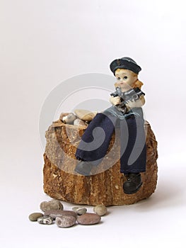 navy girl figurine