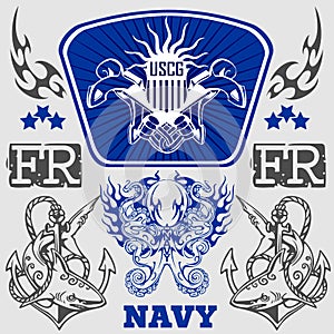 NAVY Military Design - vector illustration