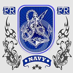 NAVY Military Design - vector illustration