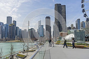 Navy Pier on sunny day in Chicago,Illinois,USA