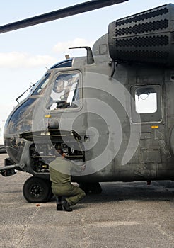 Navy pilot prepares for flight