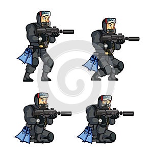 Navy Seal Game Animation Sprite