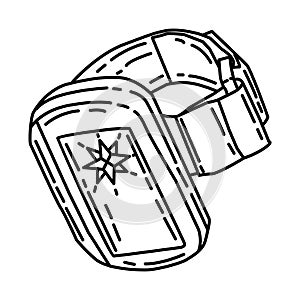 Navy Seal Gps Unit Icon. Doodle Hand Drawn or Outline Icon Style