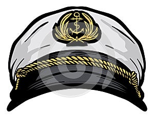 Navy Ship Captain Hat - vector illustration