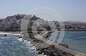 Naxos Chora skyline in Greece at day time