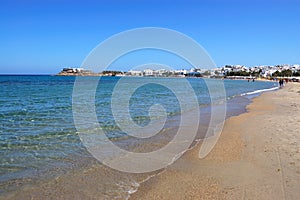 Naxos island beach view