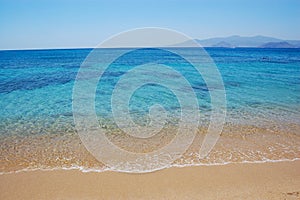 Naxos island beach view