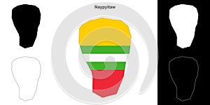 Naypyitaw outline map