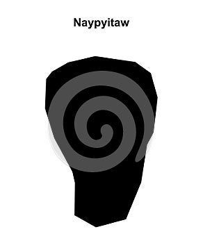 Naypyitaw outline map