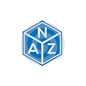 NAZ letter logo design on black background. NAZ creative initials letter logo concept. NAZ letter design