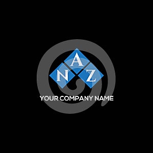 NAZ letter logo design on BLACK background. NAZ creative initials letter logo concept. NAZ letter design