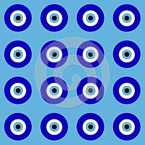 Nazar Amulet Blue Eye - skyblue background