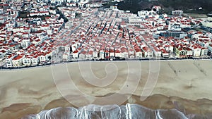 Nazare Portugal oceanfront resort city or town, beach