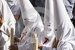 Nazarenes season of penance of the brotherhood of Borriquita, Holy Week in Seville photo