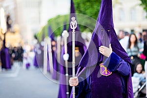 Nazarenos of Badajoz's Holy Week Procession photo