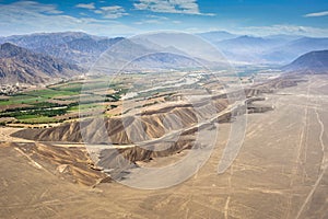 Nazca desert in Peru photo