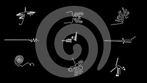 Nazca Lines 2D Animated Symbols