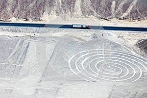 Nazca lines from the aircraft