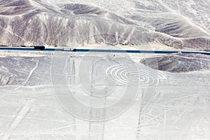 Nazca lines from the aircraft