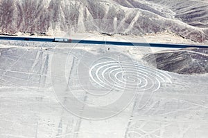 Nazca lines from the aircraft