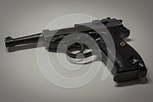 The nazi germany military automatic pistol from world war 2 era