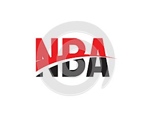 NBA Letter Initial Logo Design Vector Illustration