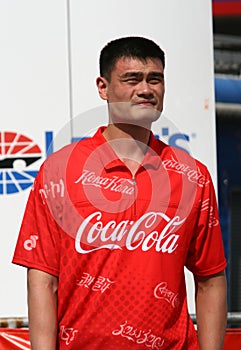 NBA player Yao Ming at NASCAR's Coca Cola 600