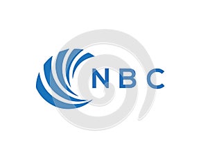 NBC letter logo design on white background. NBC creative circle letter logo concept. NBC letter design