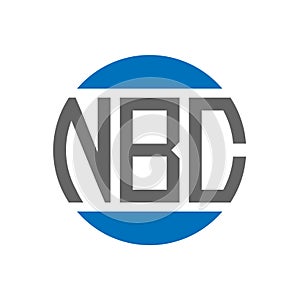 NBC letter logo design on white background. NBC creative initials circle logo concept. NBC letter design