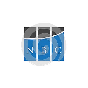 NBC letter logo design on WHITE background. NBC creative initials letter logo concept. NBC letter design