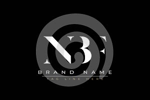 NBF abstract letter logo design