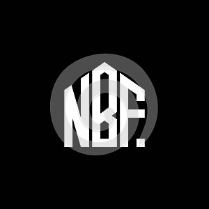 NBF letter logo design on BLACK background. NBF creative initials letter logo concept. NBF letter design.NBF letter logo design on