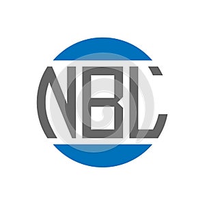 NBL letter logo design on white background. NBL creative initials circle logo concept. NBL letter design