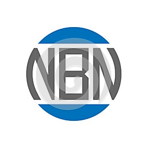 NBN letter logo design on white background. NBN creative initials circle logo concept. NBN letter design