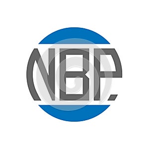 NBP letter logo design on white background. NBP creative initials circle logo concept. NBP letter design