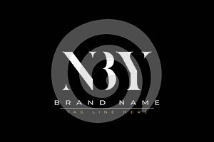 NBY abstract letter logo design
