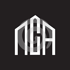 NCA letter logo design on black background.NCA creative initials letter logo concept.NCA letter design