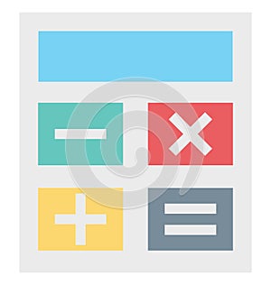 Calculator, Calculation Vector Icon editable