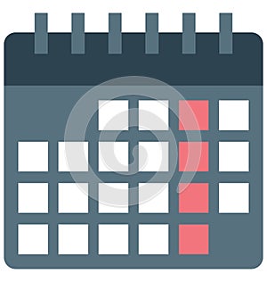 Calendar, Schedule Vector Icon