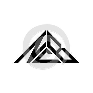 NCB letter logo creative design with vector graphic, NCB simple and modern logo in triangle shape