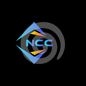 NCC abstract technology logo design on Black background. NCC creative initials letter logo concept