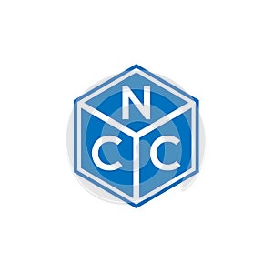 NCC letter logo design on black background. NCC creative initials letter logo concept. NCC letter design