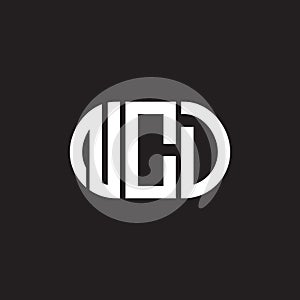 NCD letter logo design on black background. NCD creative initials letter logo concept. NCD letter design