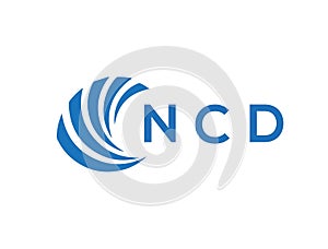 NCD letter logo design on white background. NCD creative circle letter logo concept. NCD letter design