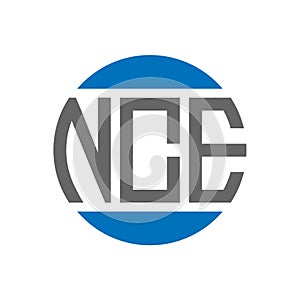 NCE letter logo design on white background. NCE creative initials circle logo concept. NCE letter design
