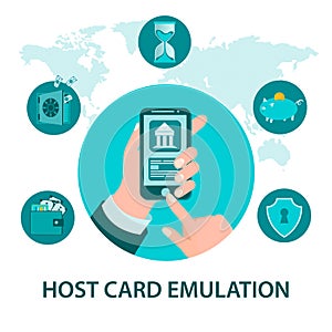 NCE, NFC Host card emulation Near Field Communication