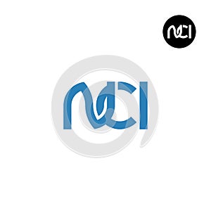 NCI Logo Letter Monogram Design