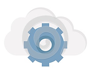 Cloud computing Flat  Vector icon which can easily modify or edit